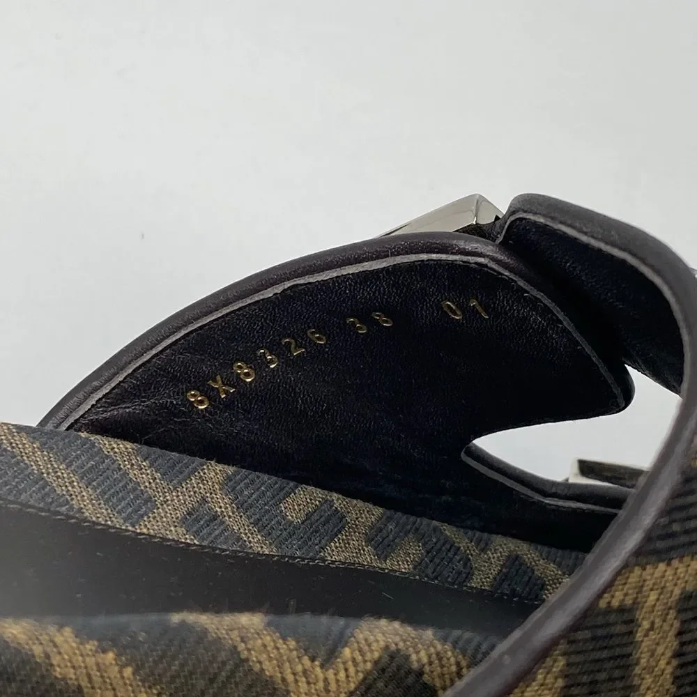 Fendi Feel Jewel Buckle Slide Sandals size 38